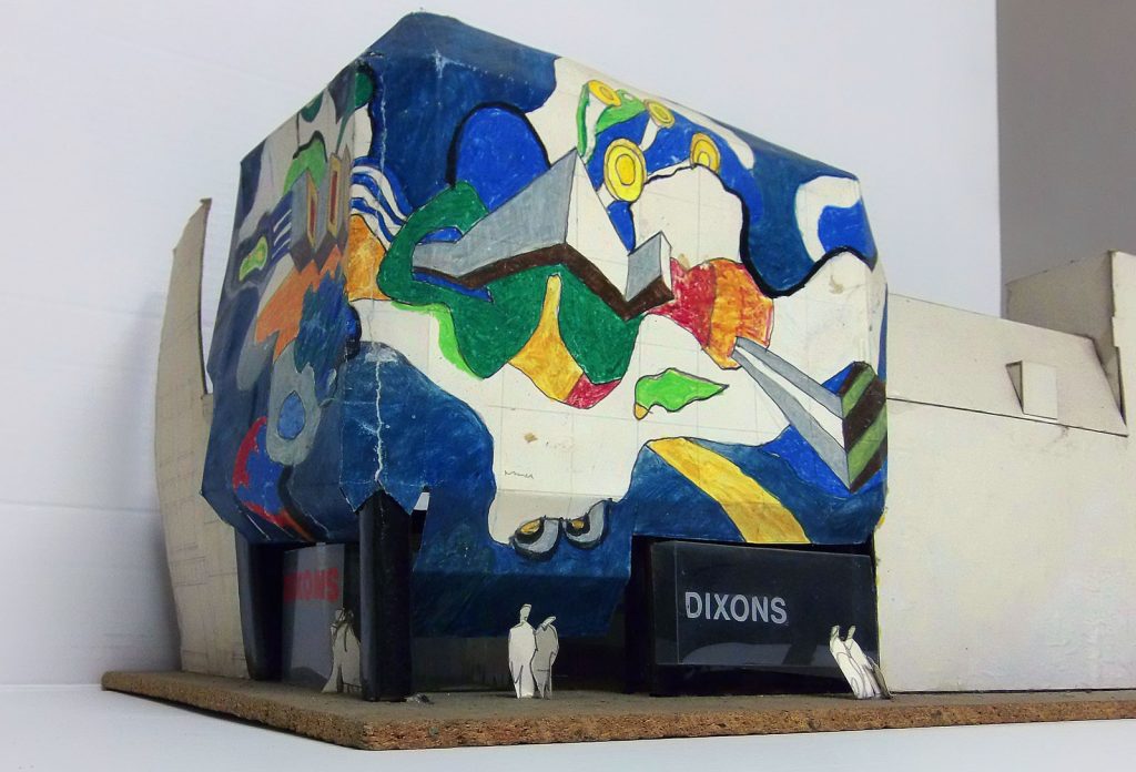 Kartonnen maquette door Jan Bons, 1977 (collectie fam. Bons)
