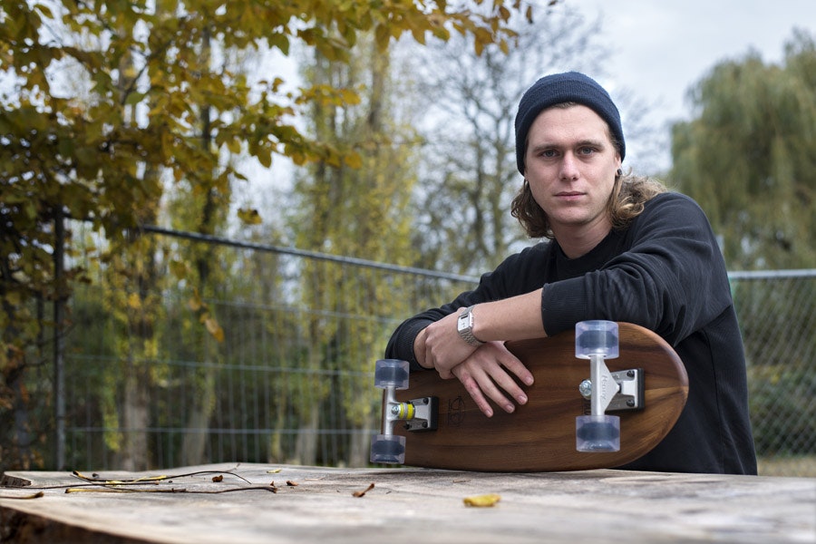 Skateboardbouwer Bas van Druten: “Ik verkoop niet alleen een product, maar ook een uniek verhaal.”