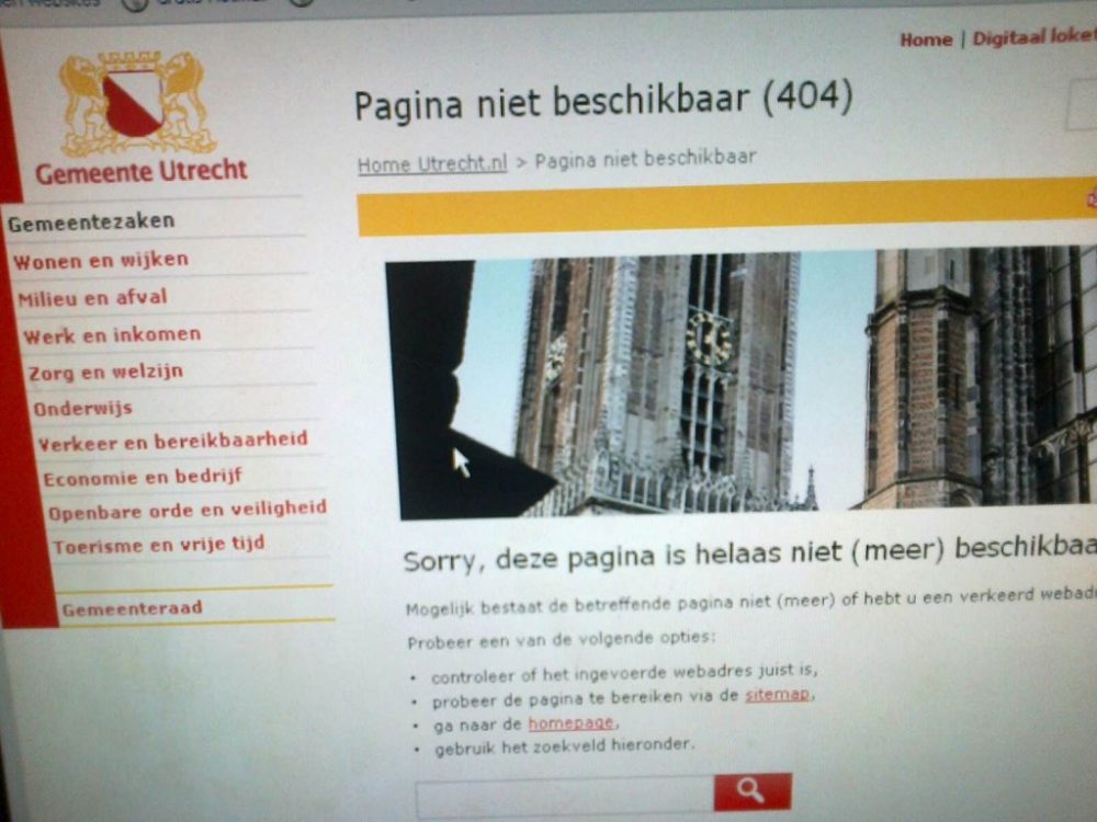 Website Gemeente Utrecht Uit De Lucht | De Utrechtse Internet Courant