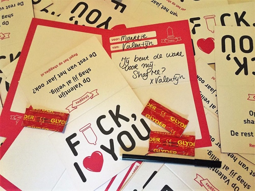 Utrechts Shaggies verstuurt gratis valentijnskaarten mét condoom