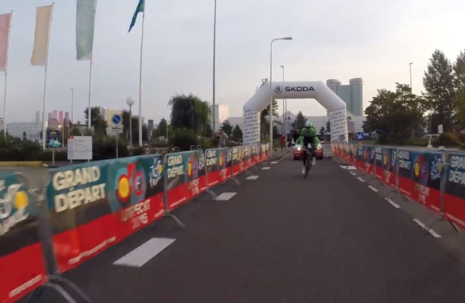 Filmpje: Lars Boom fietst tijdritparcours Utrechtse Grand  Départ