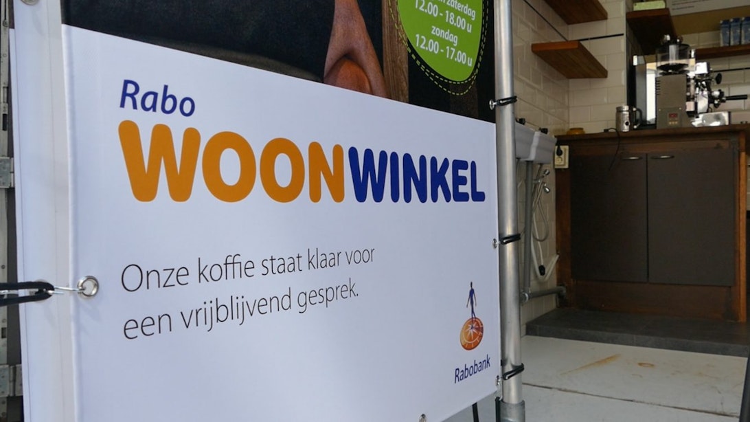 RaboWoonWinkel pop-up op de Steenweg is ook buiten kantooruren open