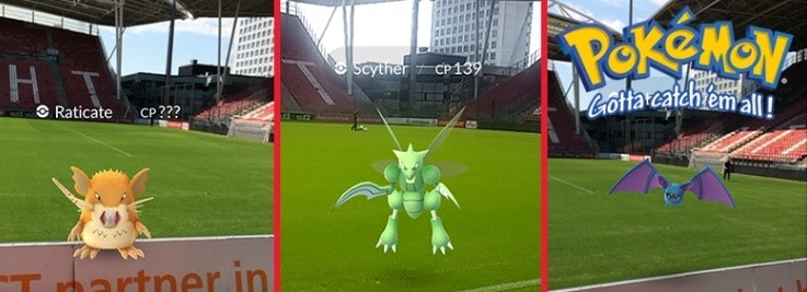 Pokémon jagen tijdens wedstrijd FC Utrecht