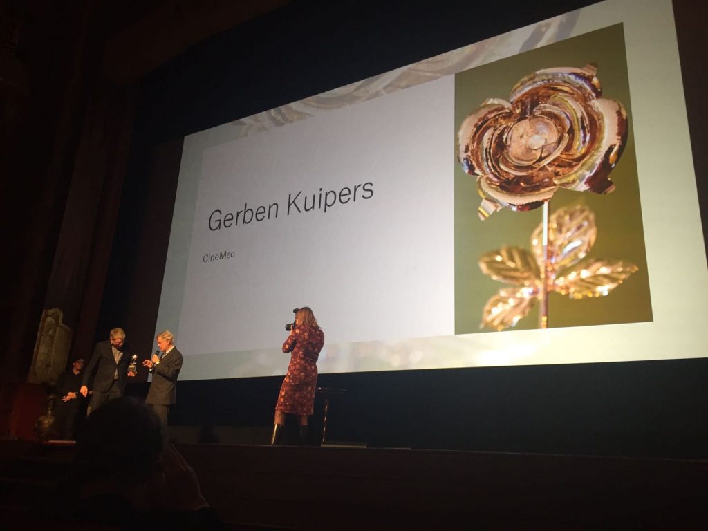 Gerben Kuipers nam zijn prijs gisteravond in ontvangst
