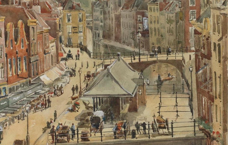 De getekende stad: De Vismarkt in 1891