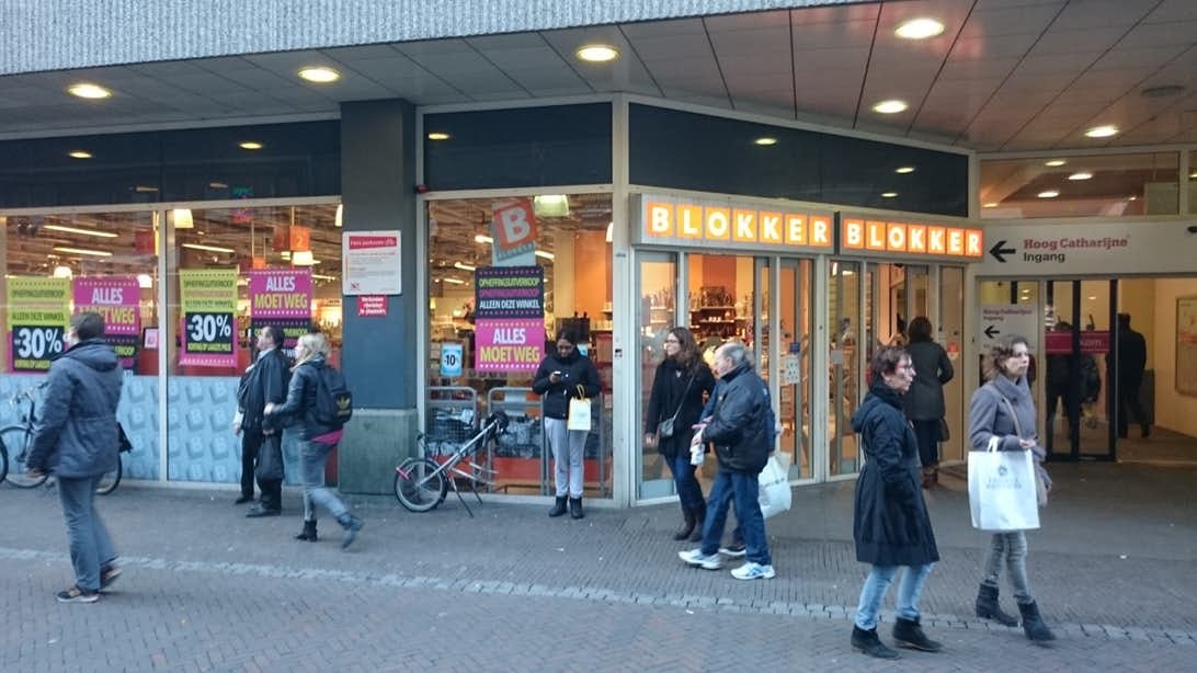 Onzekerheid bij Utrechtse vestigingen van de Blokker; Nachtegaalstraat snel dicht