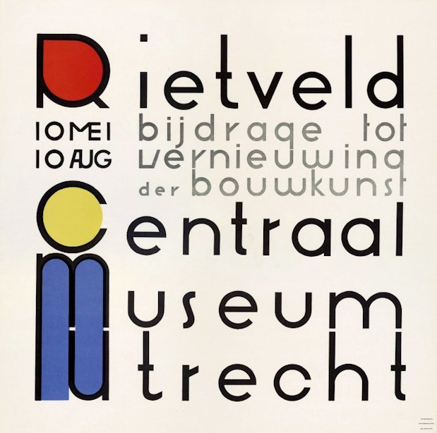 Utrechtse Affiches: Rietveld als affiche-ontwerper