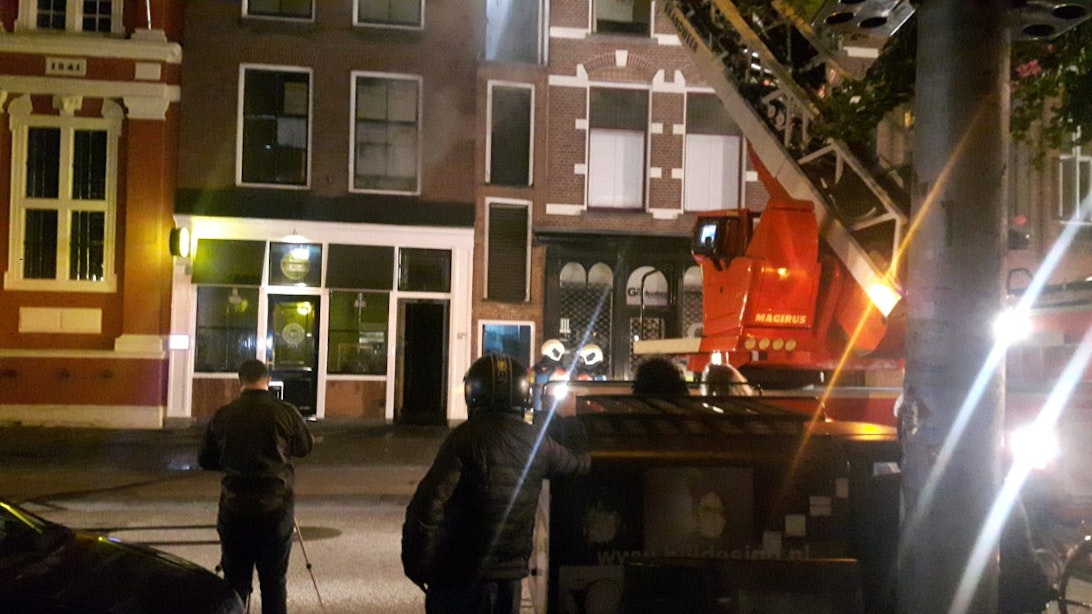 Brand in gebouw op de Voorstraat