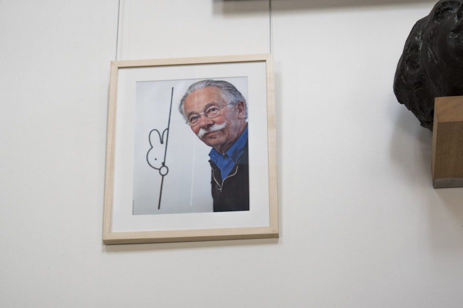 Portret Dick Bruna ter ere van 90ste geboortedag
