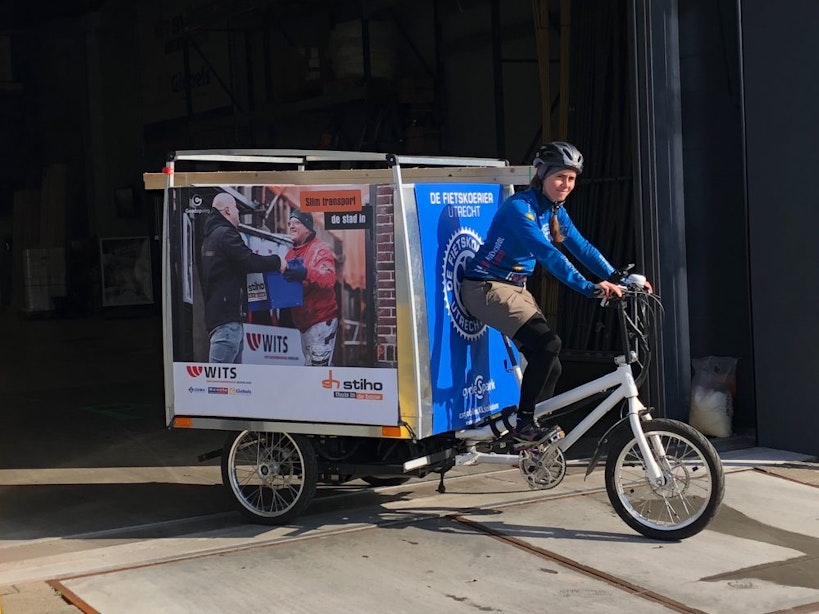 Honderden kilo’s aan materialen op de fiets naar de bouwplaats: in Utrecht kan het