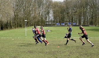 Bijzondere sporten: een fanatiek partijtje zwerkbal in het Utrechtse park Transwijk