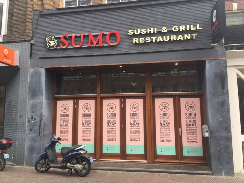 Sushirestaurant Sumo aan de Potterstraat gesloten; exploitatie gestaakt en vergunning ingeleverd