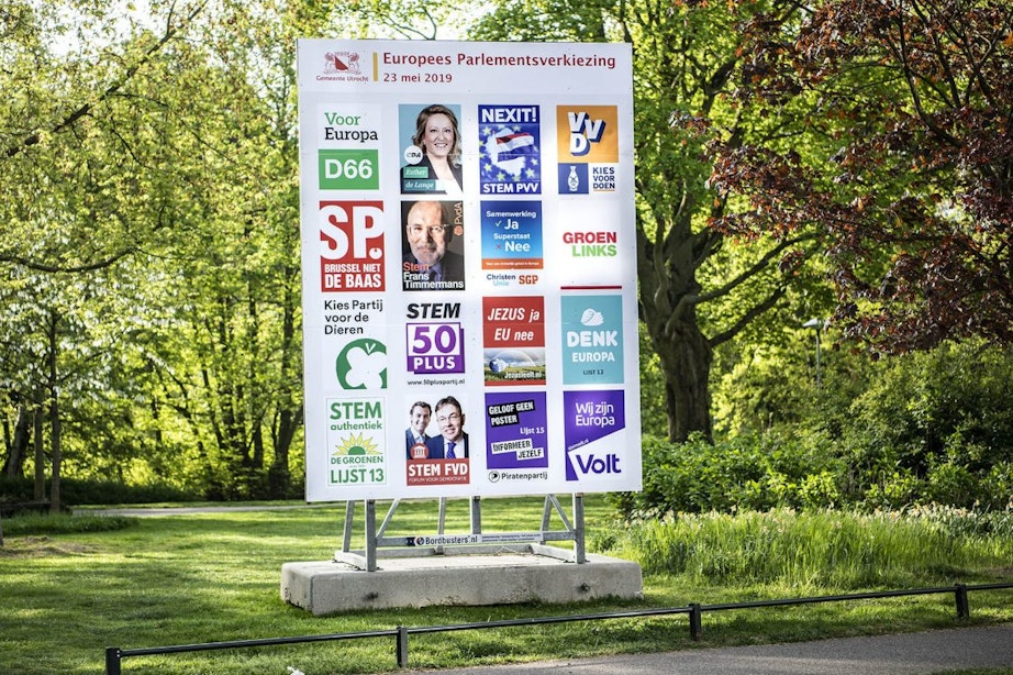 Verkiezingsposters plakken verleden tijd in Utrecht
