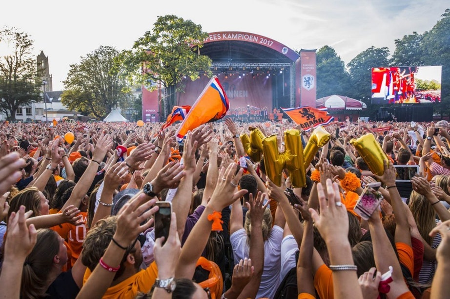 WK-finale op twee pleinen in Utrecht op groot scherm
