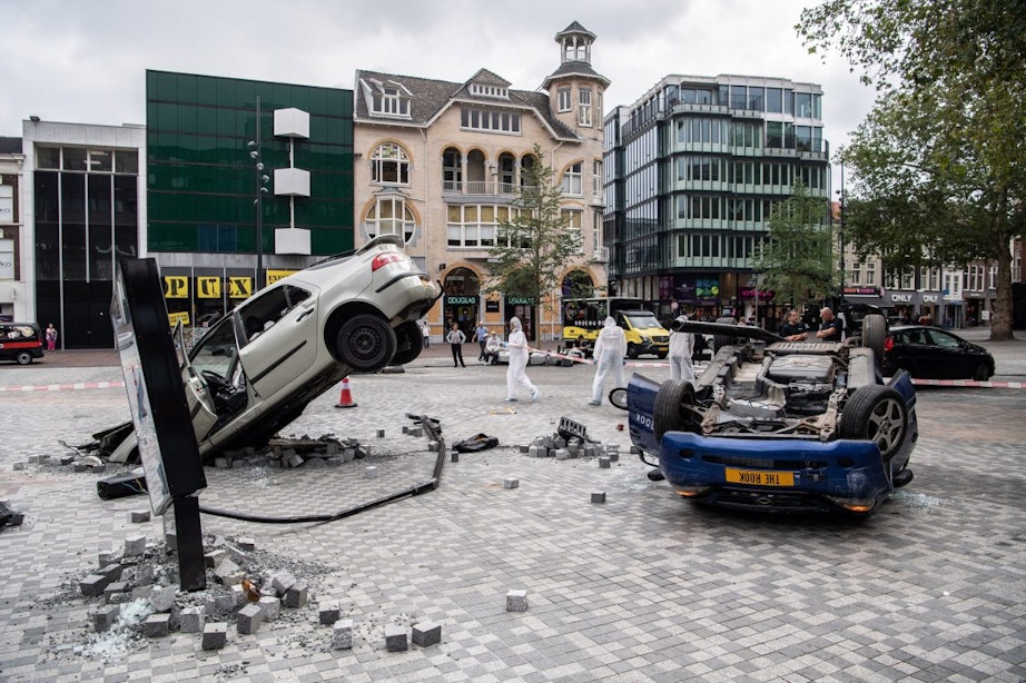Bizar incident nagebootst op Vredenburgplein in Utrecht