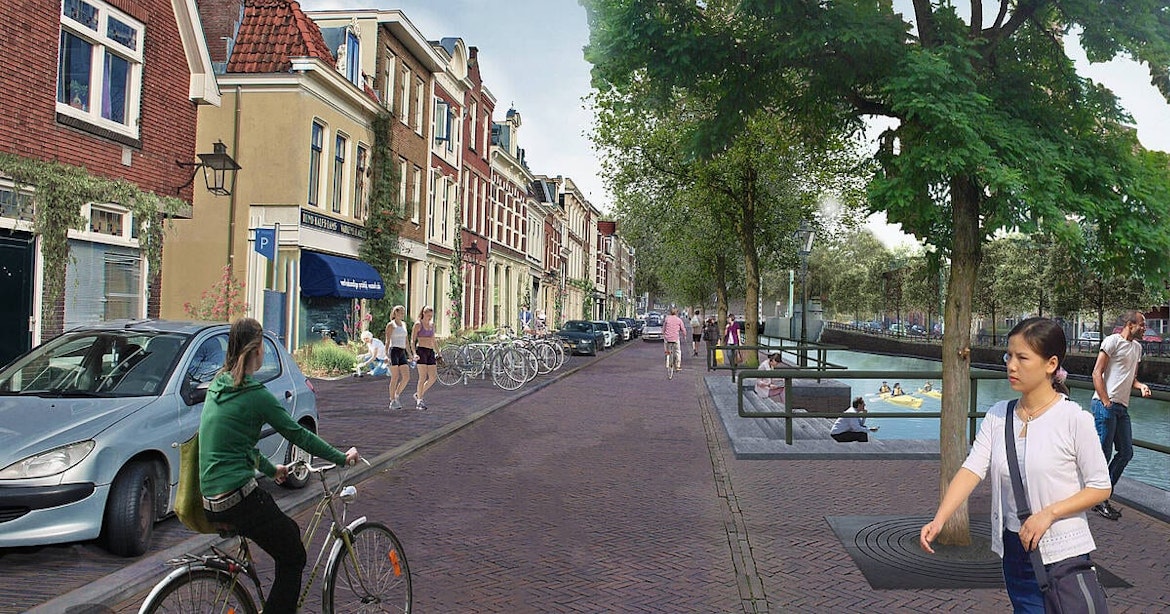 Gemeente Utrecht wil meer groen en minder parkeerplaatsen op de Ooster- en Westerkade