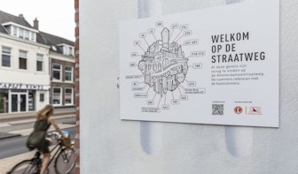 Deze gebouwen zijn te zien in het kunstwerk van JanIsDeMan aan de Amsterdamsestraatweg