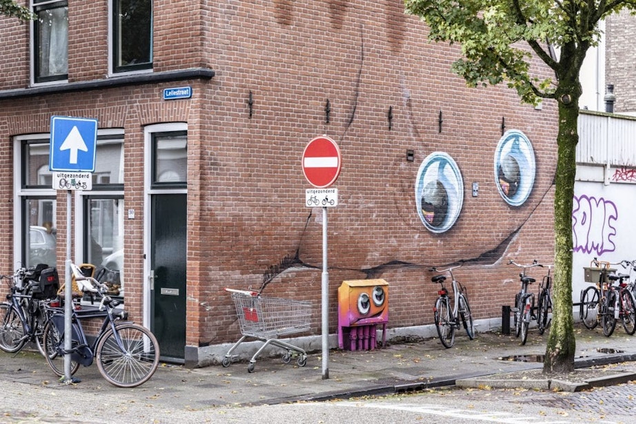 Nieuw tijdelijk werk van JanIsDeMan aan Esdoornstraat in Utrecht