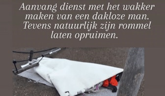 Politie Utrecht krijgt ‘veel vragen’ na publiceren van een foto van een dakloze