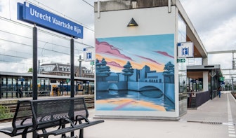 Nieuwe muurschildering op station Utrecht Vaartsche Rijn