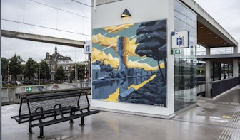 Verfdokter rondt tweede muurschildering op station Vaartsche Rijn in Utrecht af
