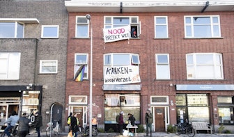 Kraakpand op de Croeselaan onthuld tijdens Woonprotest in Utrecht