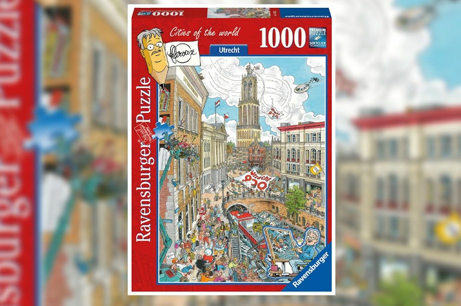 Striptekenaar Le Roux maakt puzzel vol Utrechtse tafereeltjes ter ere van 900 jaar stadsrechten