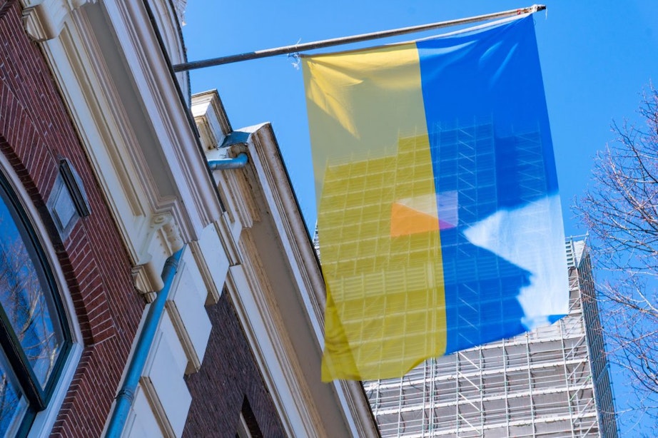 Oekraïens blauw-geel op veel plekken in Utrecht terug te vinden