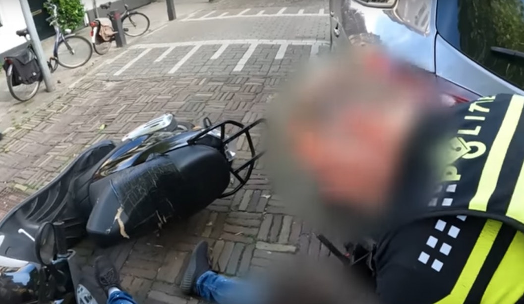 Video: Politie achtervolgt scooterrijder door Utrecht