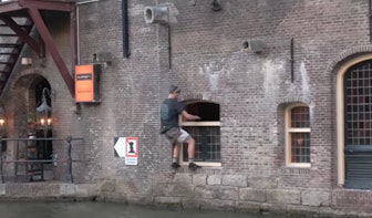 Video waarin Britten langs de kades van de Oudegracht in Utrecht klimmen ruim 1,4 miljoen keer bekeken