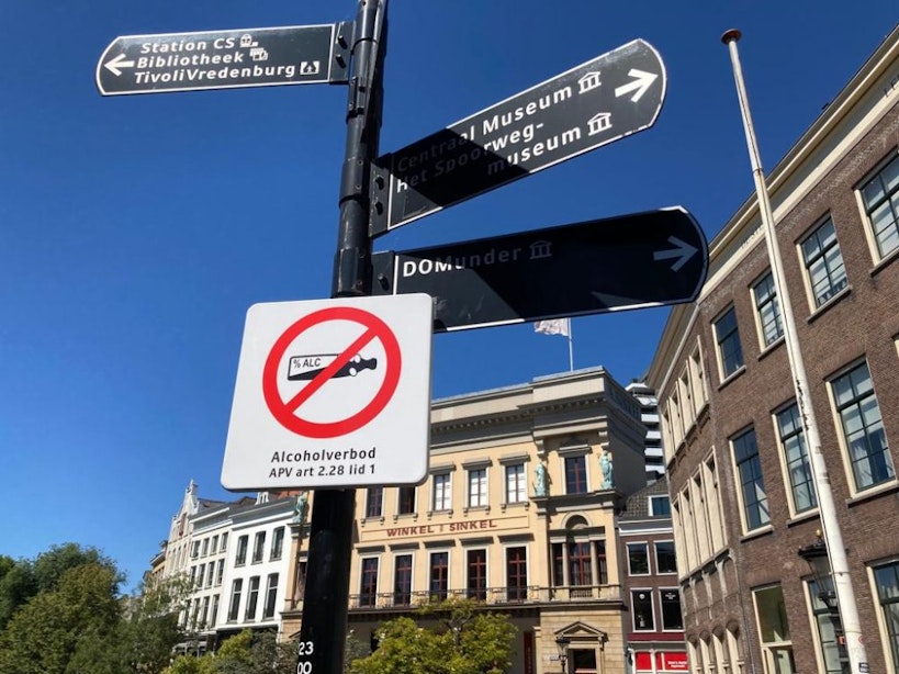 Nieuwe alcoholverbodsborden in Utrecht moeten regels duidelijker maken