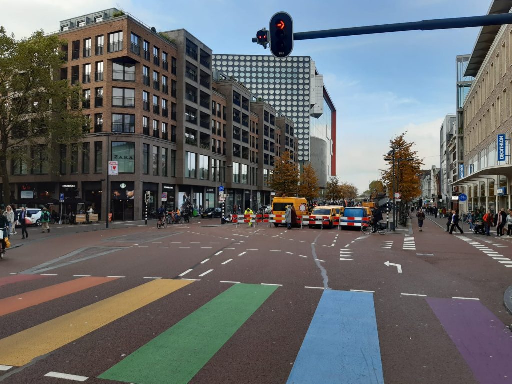 Veel Utrechtse stadsbussen hebben vertraging vanwege werkzaamheden op het Vredenburg