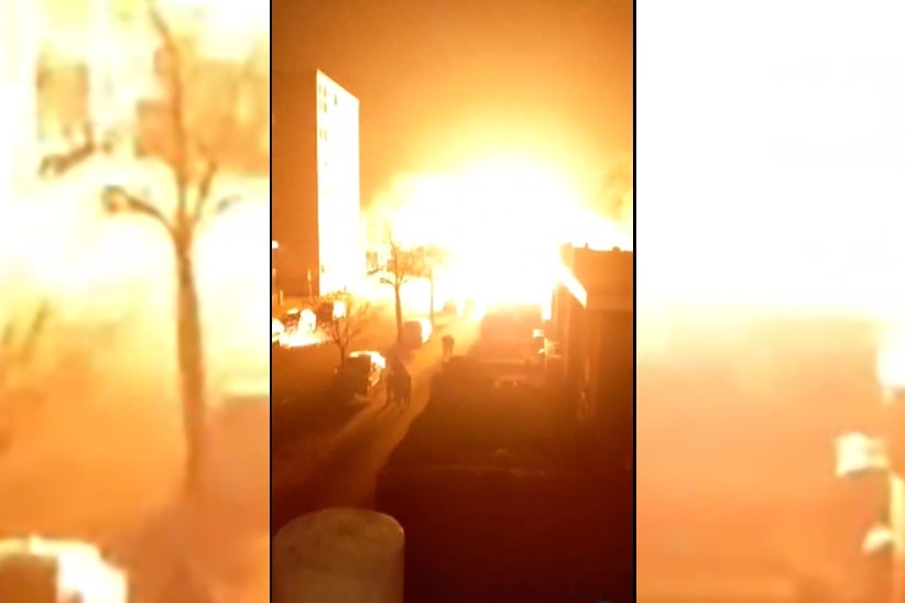 Bekijk hier de beelden van de enorme explosie tijdens de jaarwisseling in de Utrechtse buurt Tolsteeg