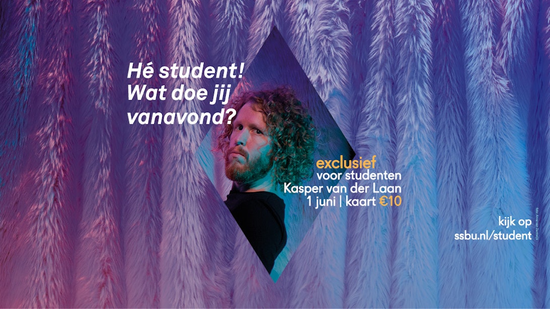 Extra show Kasper van der Laan exclusief voor studenten in Stadsschouwburg Utrecht
