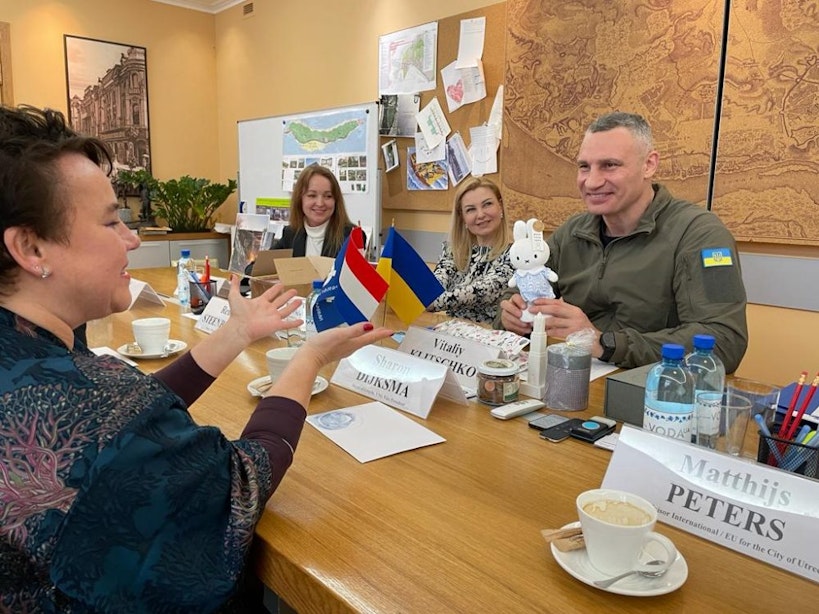 Utrechtse burgemeester Sharon Dijksma heeft bezoek gebracht aan Kyiv