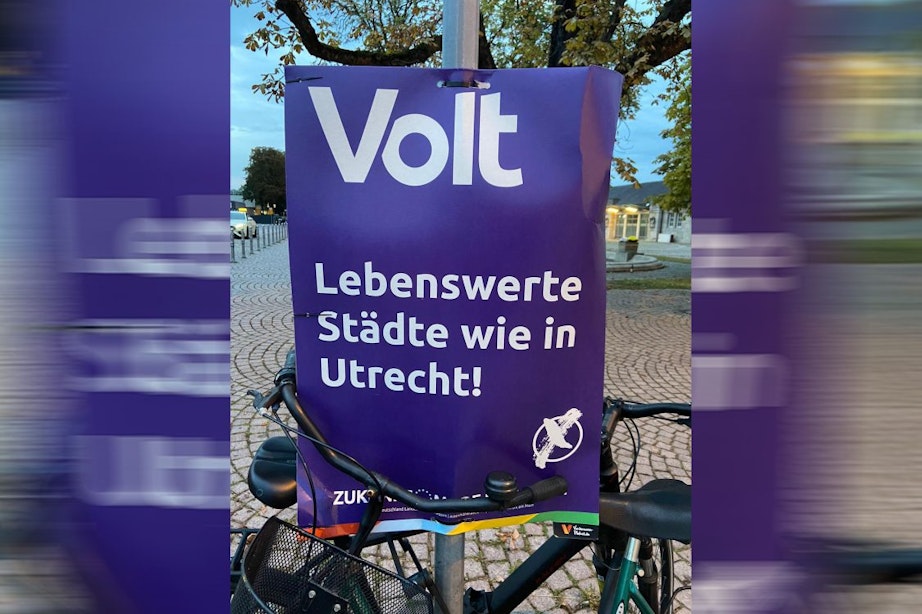 Duitse Volt-afdelingen gebruiken Utrecht in verkiezingscampagne als voorbeeld van leefbare stad