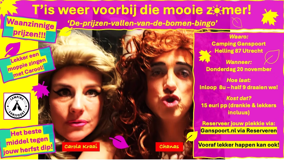 Eén groot feest bij de bingo van Camping Ganspoort
